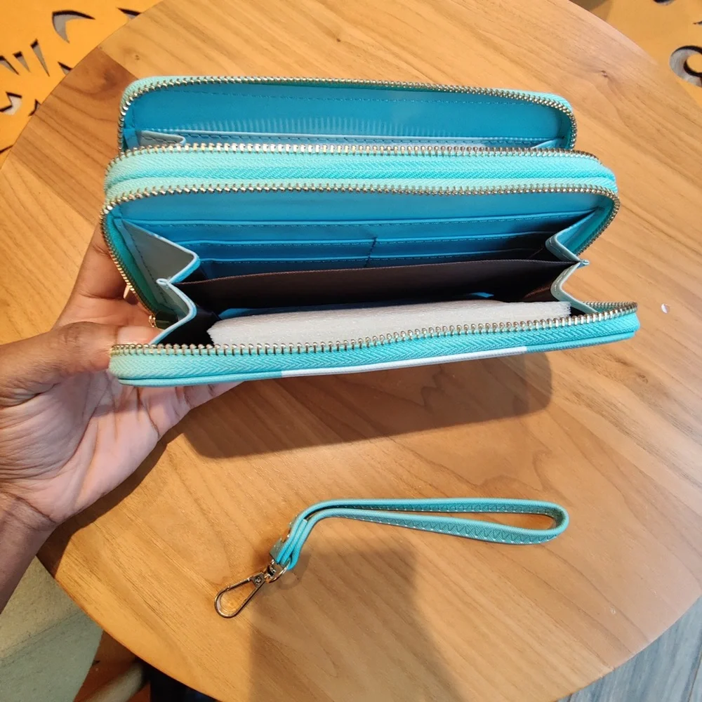 Michael Kors Wallet, Turquoise Wristlet - Picture 6 of 6
